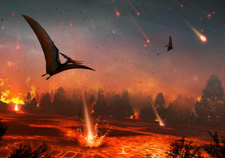 65 milionów lat temu uderzenie asteroidy w Ziemię zniszczyło dinozaury, pterozaury i wiele innych gatunków.