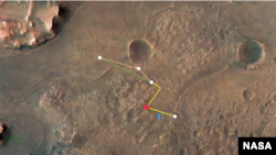 Ten opatrzony adnotacjami obraz przedstawia wielokrotne loty – i dwie różne ścieżki – innowacyjny Mars Helicopter NASA mógłby udać się w podróż do systemu rzeki Jezero Crater Delta.  (Źródło obrazu: NASA/JPL-Caltech/University of Arizona/USGS)