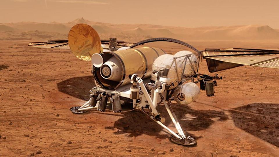 Koncepcja dotycząca urządzenia do pobierania próbek z Marsa, które może sprowadzać obce zarodniki na Ziemię